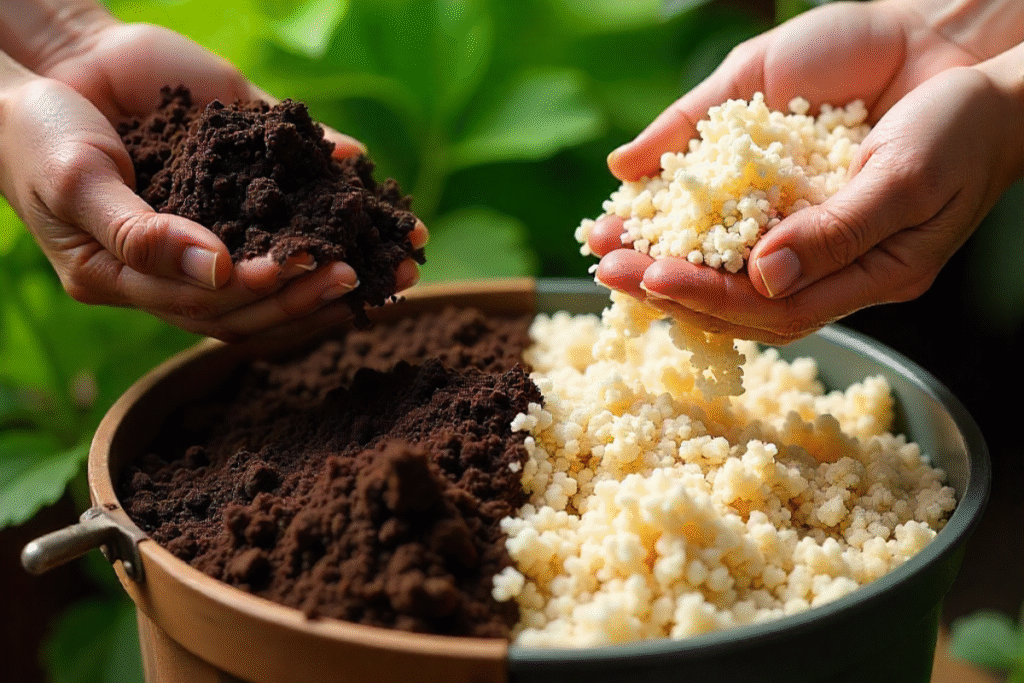 Vermicompost and cocopeat